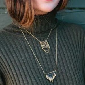 Sseko Designs beaded arrow / chevron necklace